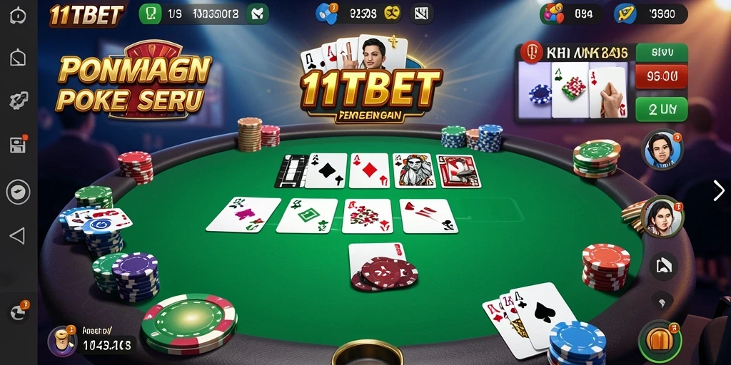Tangkapan layar gameplay Poker yang mengasyikkan di 11TBET.