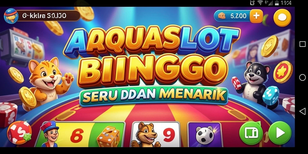 Screenshot gameplay AQUASLOT yang menampilkan keseruan Bingo.
