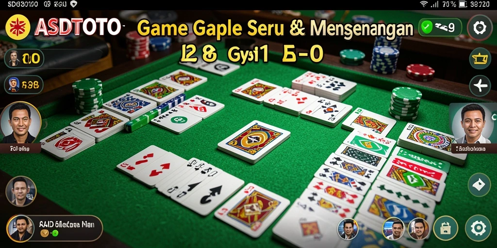 Screenshot gameplay ASDTOTO menampilkan suasana permainan Gaple yang seru.