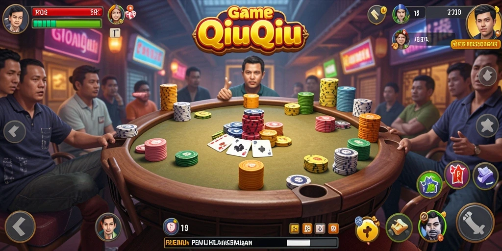 Tampilan gameplay intens QiuQiu di F08.