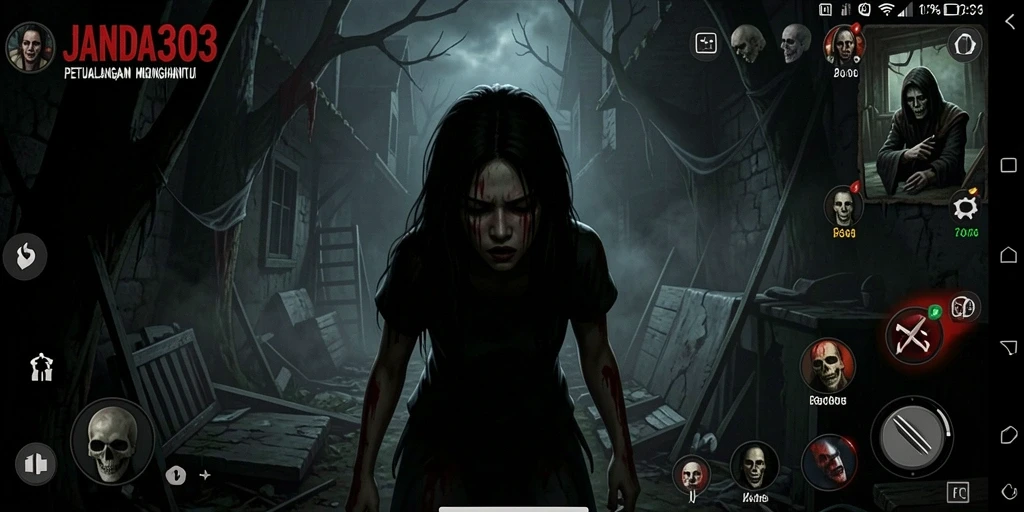 Gameplay menegangkan di dalam kegelapan yang menyeramkan.