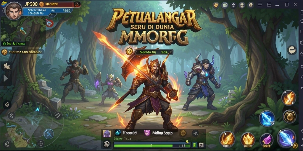 Screenshot JPS88 menampilkan aksi seru dalam pertempuran MMORPG.