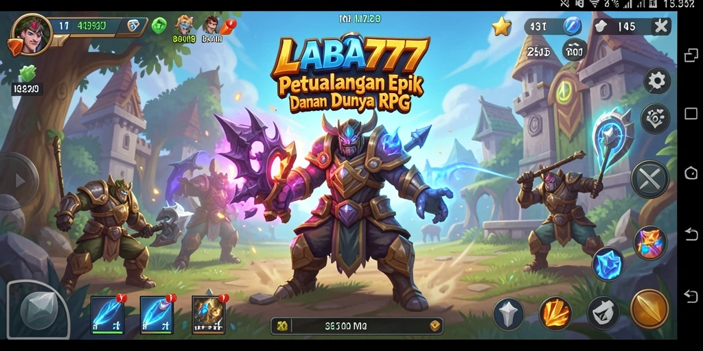 Tangkapan layar menunjukkan aksi seru dalam LABA777 di dunia RPG.