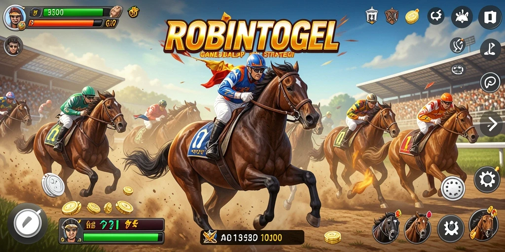 Tampilan gameplay Racing yang seru dan mendebarkan dari ROBINTOGEL.