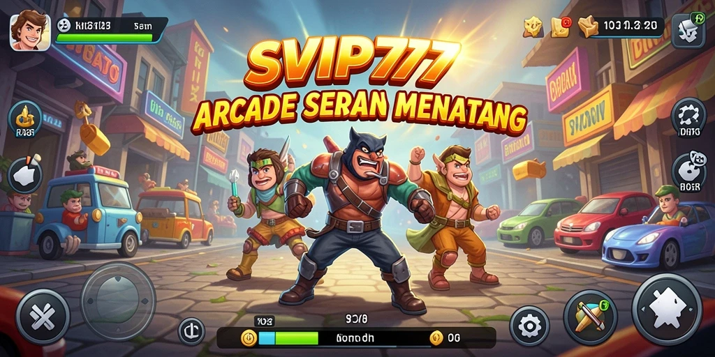 Screenshot SVIP777 menampilkan aksi gameplay arcade yang mendebarkan.