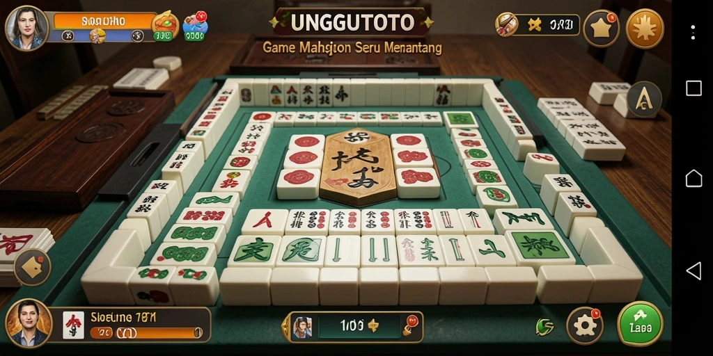 Screenshot gameplay UNGUTOTO menampilkan keseruan permainan Mahjong.